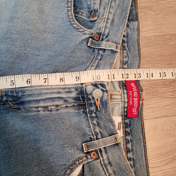 VTG Levi's Jeans 14 L Lower Rise 515 Nouveau Bootcut Light Wash Y2K Western - Picture 7 of 9